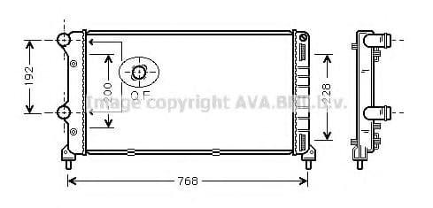 FT2250 AVA Quality Cooling Радиатор охлаждения двигателя для Fiat Doblo