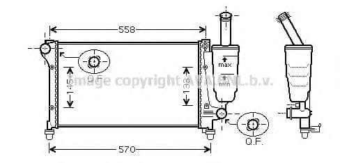 FT2291 AVA Quality Cooling Радиатор охлаждения двигателя для Fiat Panda