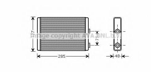 FT6325 AVA Quality Cooling Радиатор печки