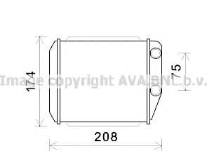 FT6416 AVA Quality Cooling Радіатор пічки для Fiat Ducato