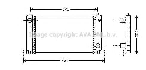 FTA2243 AVA Quality Cooling Радіатор охолодження двигуна для Fiat Stilo