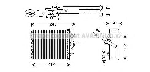 FTA6350 AVA Quality Cooling Радиатор печки