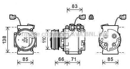 HDAK260 AVA Quality Cooling Компресор кондиціонера для Honda Jazz