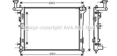 HYA2180 AVA Quality Cooling Радиатор охлаждения двигателя