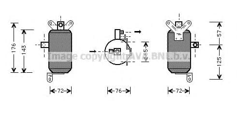 JRD021 AVA Quality Cooling Осушитель кондиционера для Jaguar XJ