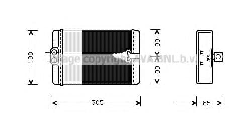 MSA6250 AVA Quality Cooling Радіатор пічки