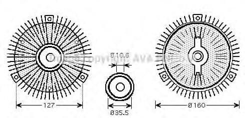 MSC417 AVA Quality Cooling Віскомуфта вентилятора