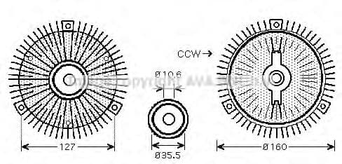 MSC418 AVA Quality Cooling Вискомуфта вентилятора