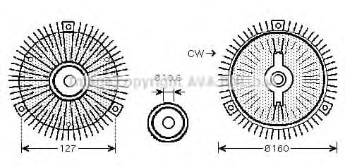 MSC488 AVA Quality Cooling Віскомуфта вентилятора