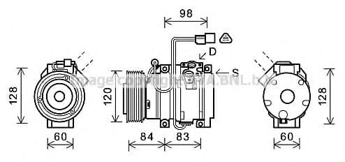 MTAK227 AVA Quality Cooling Компрессор кондиционера для Mitsubishi Pajero