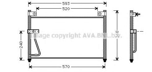 MZ5126 AVA Quality Cooling Радиатор кондиционера для Mazda 626