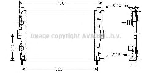 RT2306 AVA Quality Cooling Радіатор охолодження двигуна