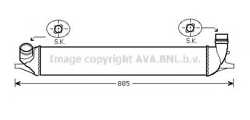 RTA4426 AVA Quality Cooling Интеркулер для Renault Laguna