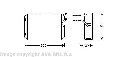 VO6096 AVA Quality Cooling Радіатор пічки