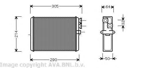 VOA6110 AVA Quality Cooling Радіатор пічки