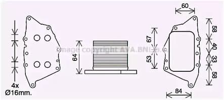 bw3572 AVA Quality Cooling Масляный радиатор двигателя