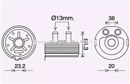 DN3443 AVA Quality Cooling Масляный радиатор двигателя