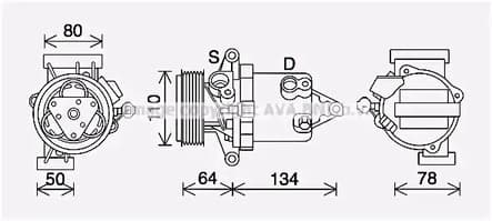 DNAK437 AVA Quality Cooling Компресор кондиціонера