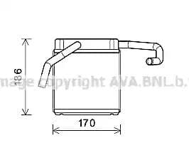 fd6607 AVA Quality Cooling Радіатор пічки
