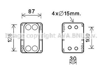 rt3631 AVA Quality Cooling Оливний радіатор двигуна