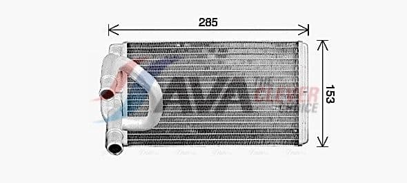 dn6475 AVA Quality Cooling Радіатор пічки