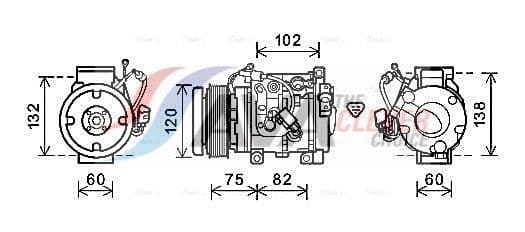 toak664 AVA Quality Cooling Компресор кондиціонера для Toyota Land Cruiser