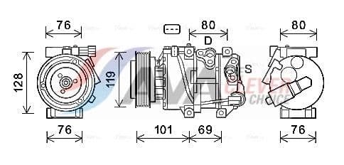 kaak279 AVA Quality Cooling Компрессор кондиционера