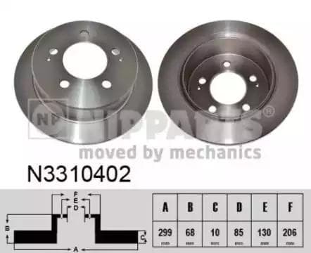 N3310402 Nipparts Тормозной диск