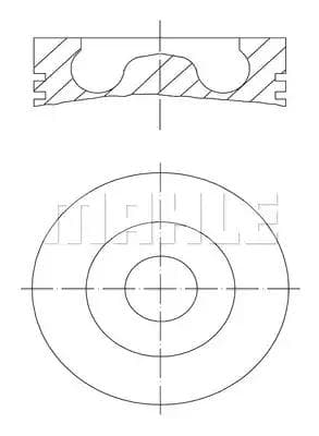 039PI00113000 Mahle Поршень двигуна