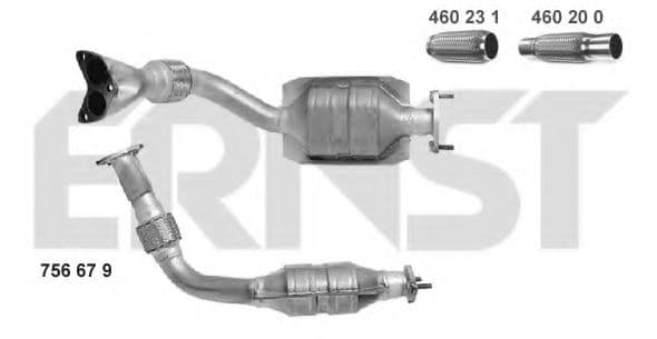756679 Ernst Каталізатор для Ford Escort
