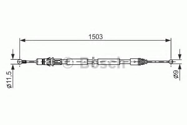 1 987 477 137 Bosch Трос ручного гальма