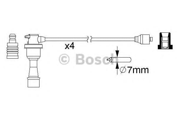 0 986 357 151 Bosch Комплект дротів запалювання
