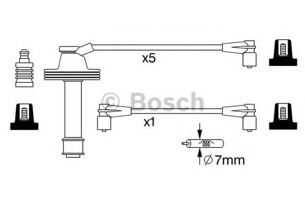 0 986 357 232 Bosch Комплект дротів запалювання