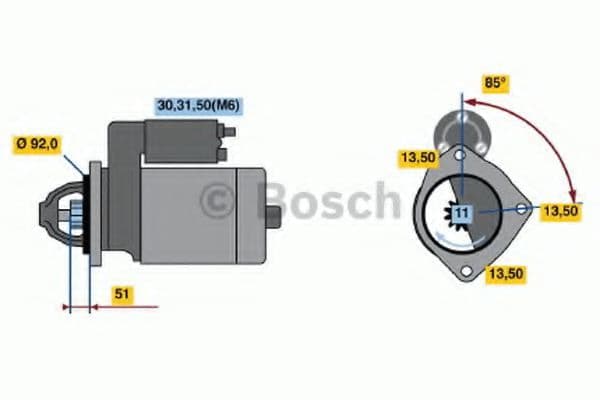 0 001 372 001 Bosch Стартер