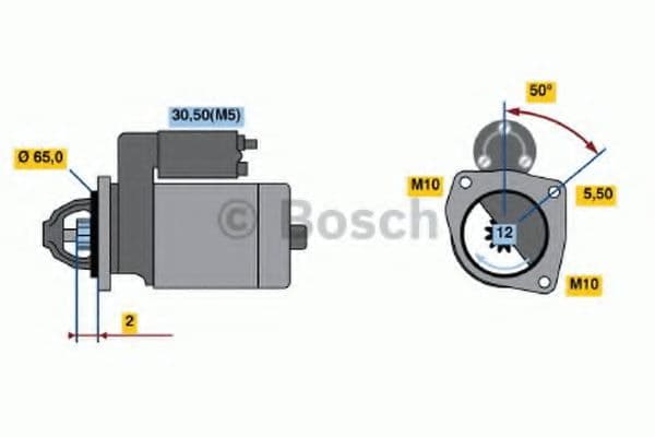 0 986 021 741 Bosch Стартер