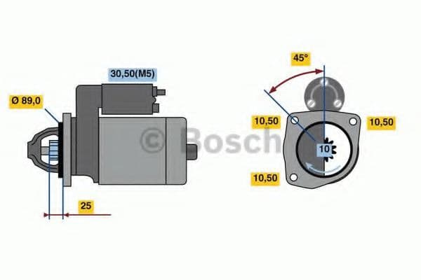 0 986 022 990 Bosch Стартер