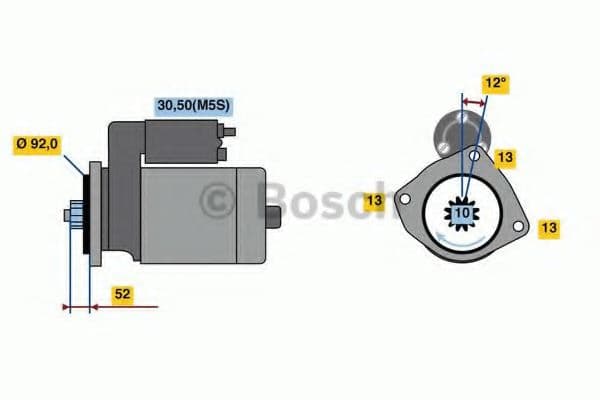 0 986 023 430 Bosch Стартер