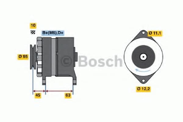 0 986 031 340 Bosch Генератор