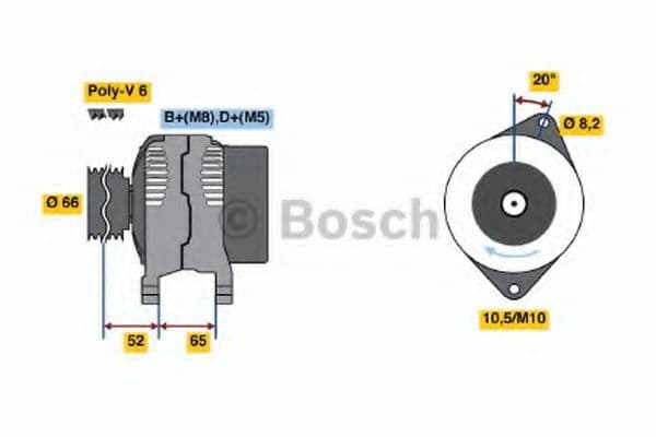 0 986 038 740 Bosch Генератор