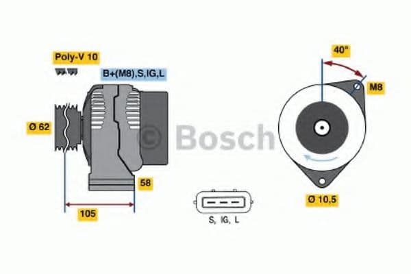 0 986 045 170 Bosch Генератор