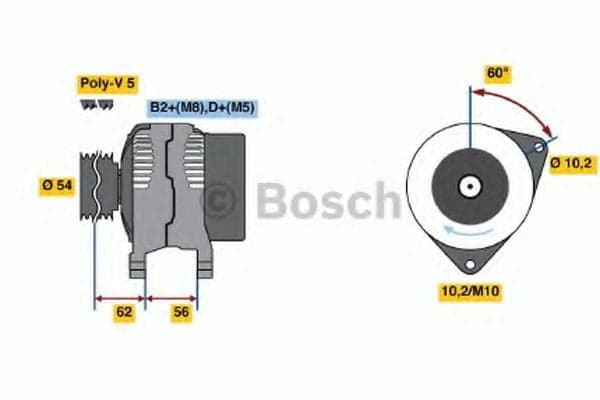 0 986 047 280 Bosch Генератор