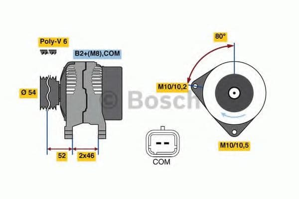 0 986 048 360 Bosch Генератор