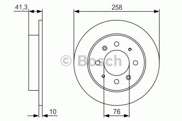 0 986 479 S57 Bosch Гальмівний диск для Kia Cerato