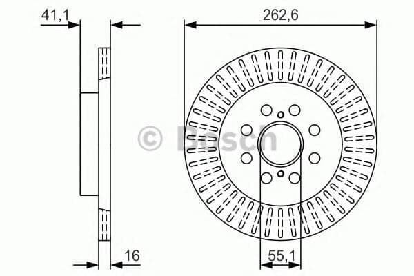 0 986 479 V35 Bosch Гальмівний диск для Toyota MR 2
