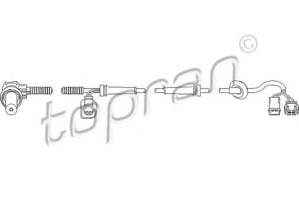 110 603 Topran Датчик ABS для Audi A6