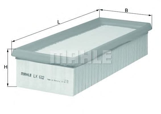 LX 632 Mahle Повітряний фільтр