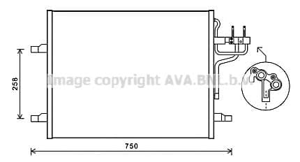 FDA5483 Prasco Радіатор кондиціонера для Ford Kuga