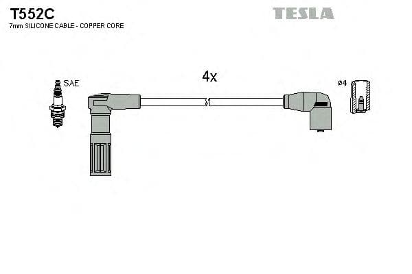 T552C Tesla Комплект дротів запалювання