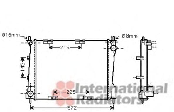 43002371 Van Wezel Радиатор охлаждения двигателя для Renault Clio