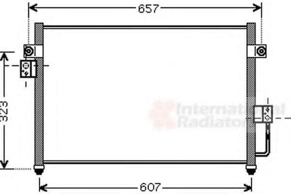 82005134 Van Wezel Радиатор кондиционера для Hyundai Terracan